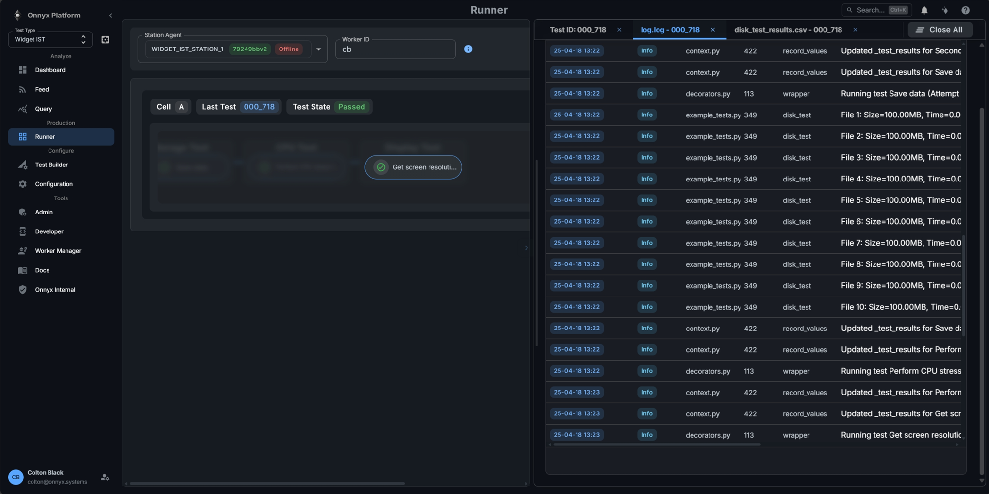 Onnyx Runner Interface
